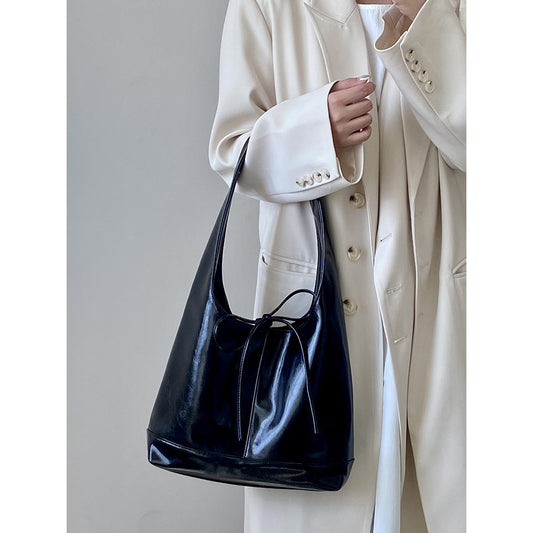 Ielgy Female Bag Korean Version Bow Large Capacity Tote Bag Portable Shoulder Bag