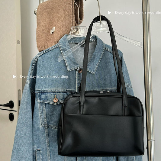 Ielgy Korean Version Large-Capacity One-Shoulder Ladies Retro Underarm Bag All-Match Large-Capacity Tote Bag