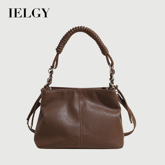 Ielgy Retro Bag Large Capacity All-Match Casual Cross-Body Portable Work Commuter Tote Bag