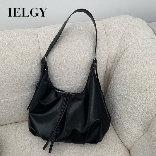 Ielgy Retro Underarm Bag Ladies Autumn Winter Lazy Fashion Korean Version Tote Bag Large Capacity Crossbody