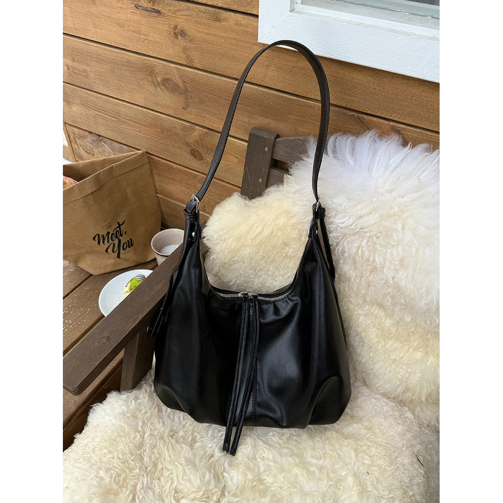 Ielgy Retro Underarm Bag Ladies Autumn Winter Lazy Fashion Korean Version Tote Bag Large Capacity Crossbody