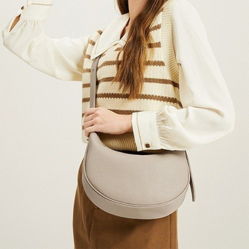 Ielgy Half Moon Bag Adjustable Portable Cross-body One-shoulder Crescent Bag