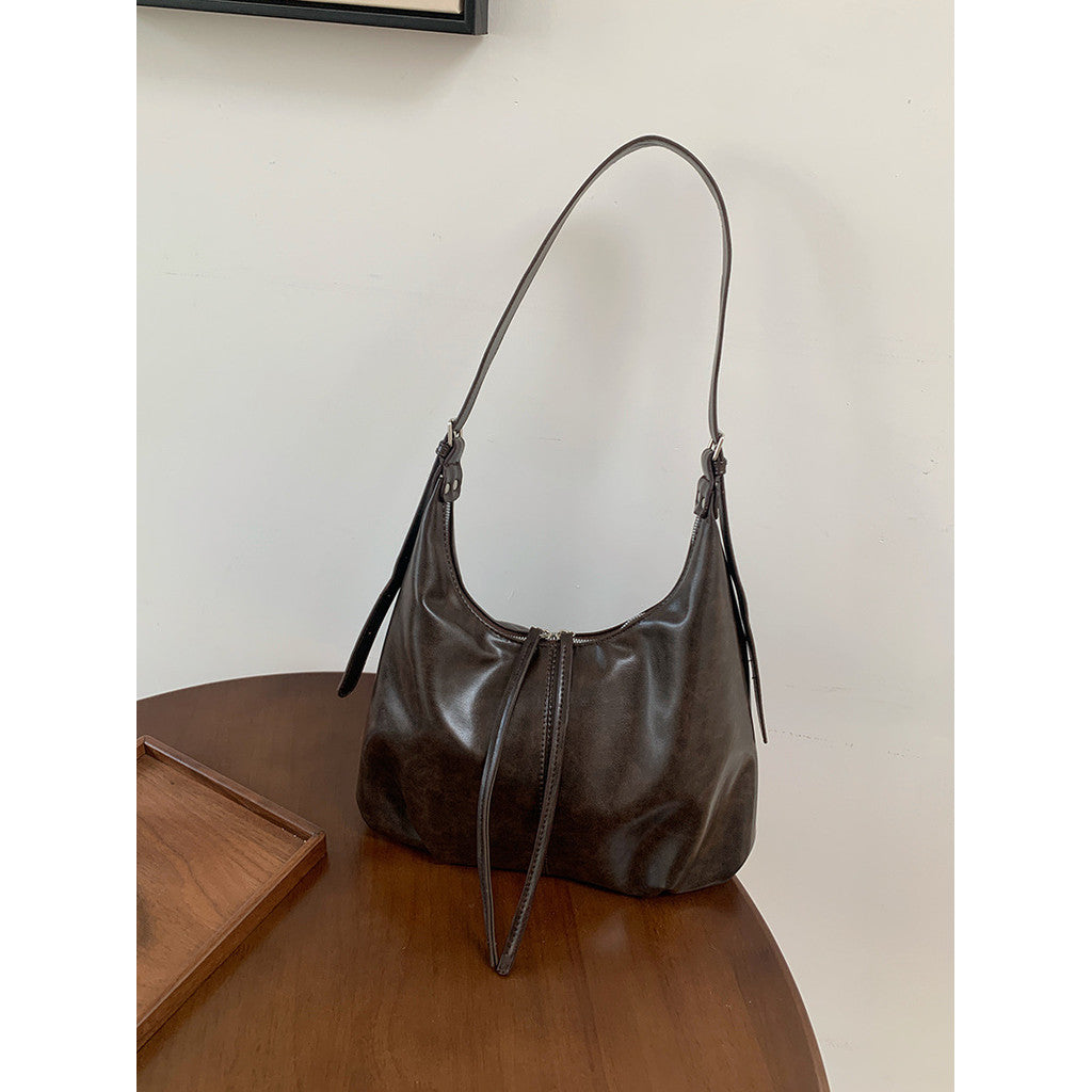 Ielgy Retro Underarm Bag Ladies Autumn Winter Lazy Fashion Korean Version Tote Bag Large Capacity Crossbody