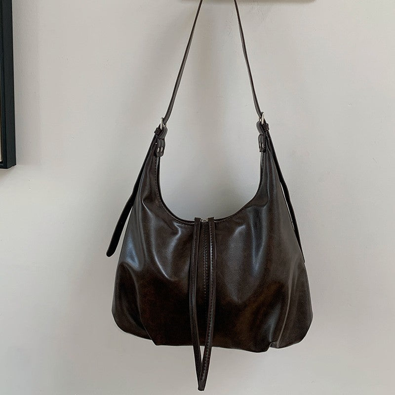 Ielgy Retro Underarm Bag Ladies Autumn Winter Lazy Fashion Korean Version Tote Bag Large Capacity Crossbody