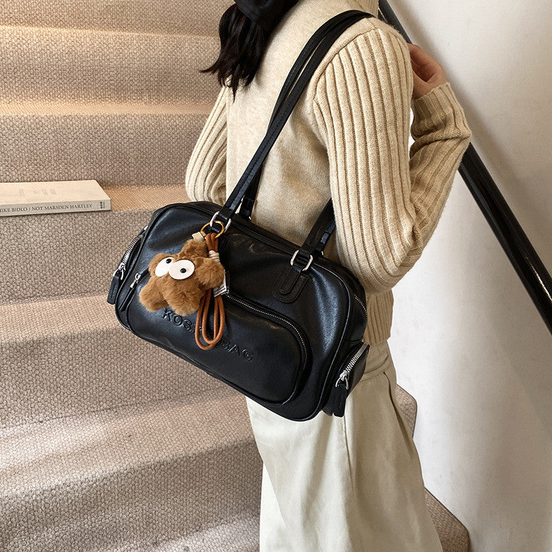 Ielgy High-End Retro Large-Capacity Autumn Winter All-Match One-Shoulder Underarm