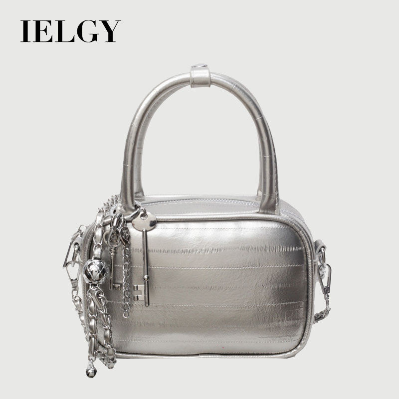 Ielgy High-End Eel Pattern Fashionable All-Match Chain Cross-Body Bag Portable Small Square Bag