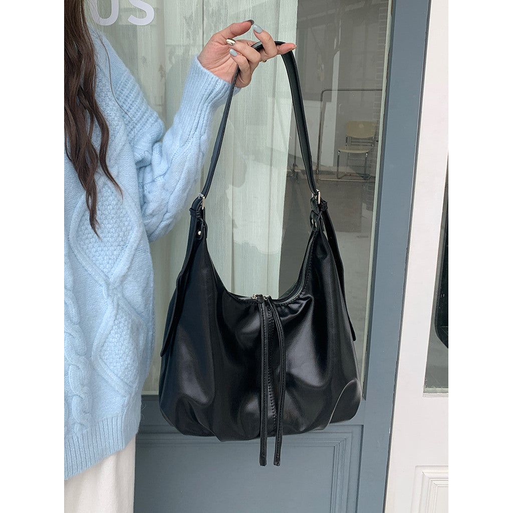 Ielgy Retro Underarm Bag Ladies Autumn Winter Lazy Fashion Korean Version Tote Bag Large Capacity Crossbody