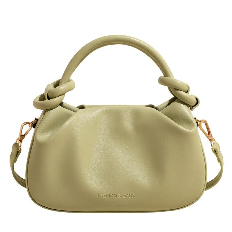 Ielgy Korean Style High-End All-Match Dumpling Bag Autumn Winter Pleated Cross-Body Handbag