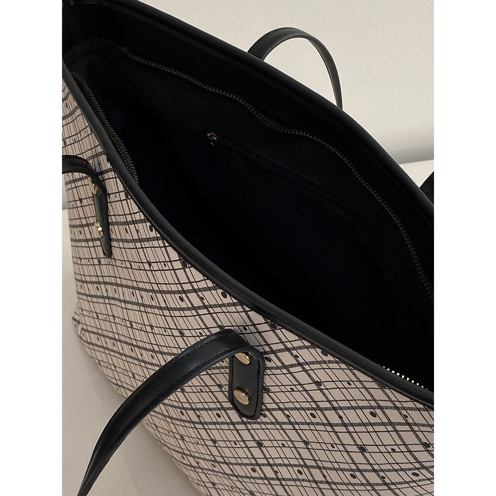 Ielgy Retro All-Match Commuter Large-Capacity Tote Bag Shoulder Handbag