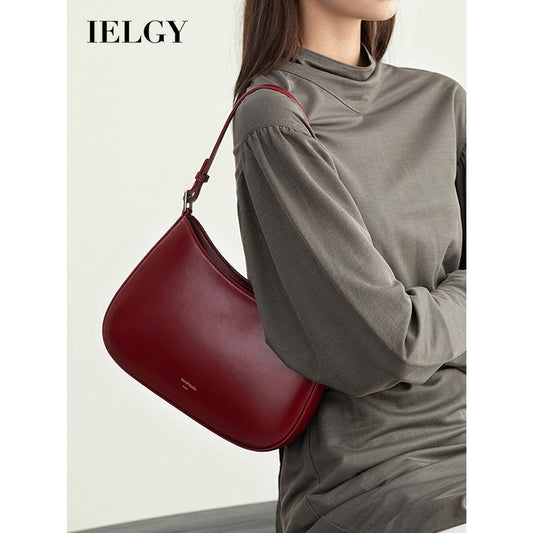 Ielgy One-Shoulder Underarm Baguette Bag Fashion Red Bridal Bag
