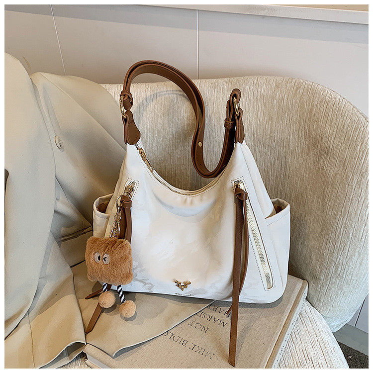 Ielgy High-End Commuter Retro Large-Capacity Autumn Winter All-Match One-Shoulder To