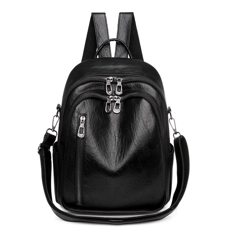 IELGY women's fashion anti-theft multifunctional large capacity soft leather backpack