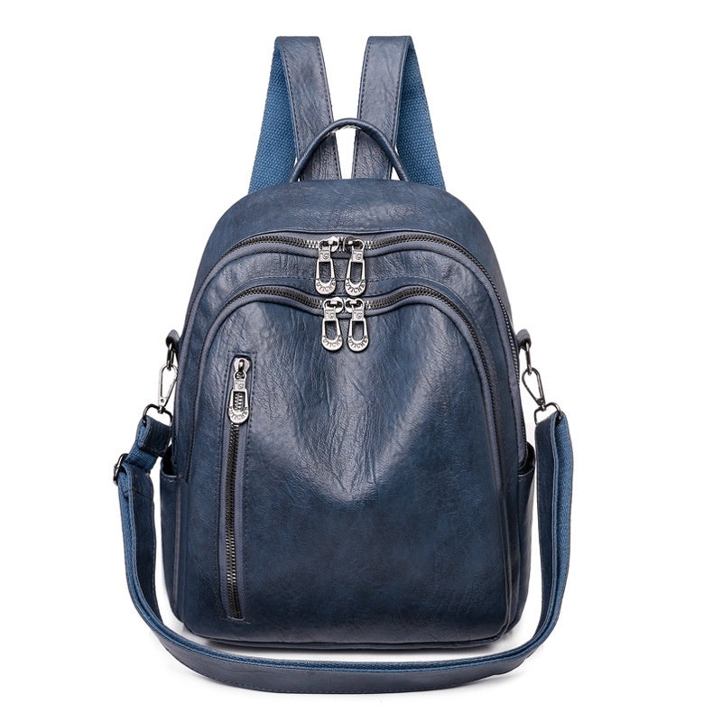 IELGY women's fashion anti-theft multifunctional large capacity soft leather backpack