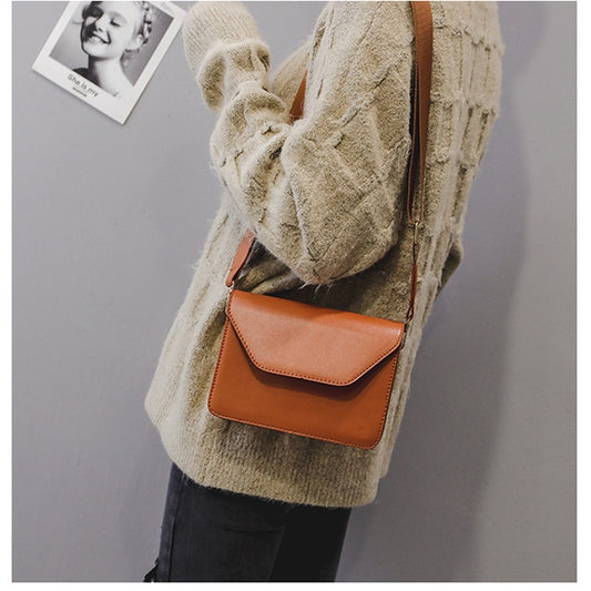 IELGY Shoulder Commuting Fashion Refreshing PU Plain Portable Woman's handbag All-match