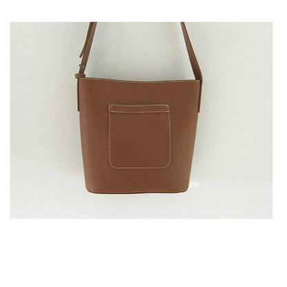 IELGY Bucket bag retro mosaic buckle hand shoulder bag