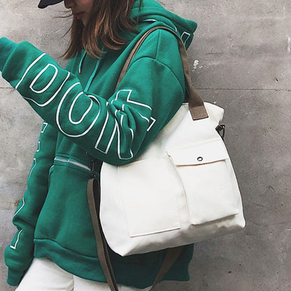 IELGY Ladies casual fashion large capacity canvas shoulder bag