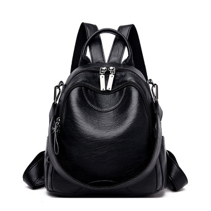 IELGY women's fashion anti-theft multifunctional large capacity soft leather backpack