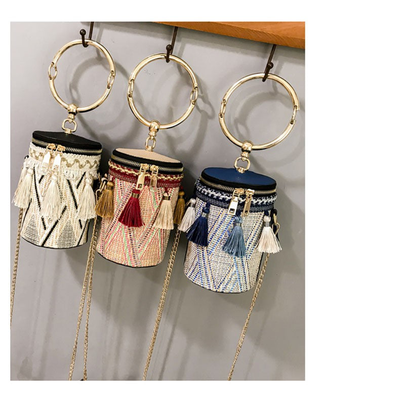 IELGY handbag shoulder bag Fringed woven