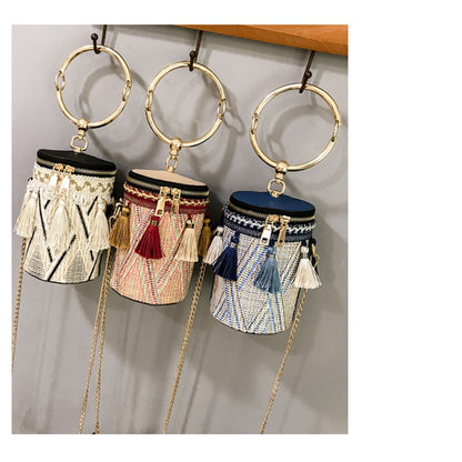 IELGY handbag shoulder bag Fringed woven