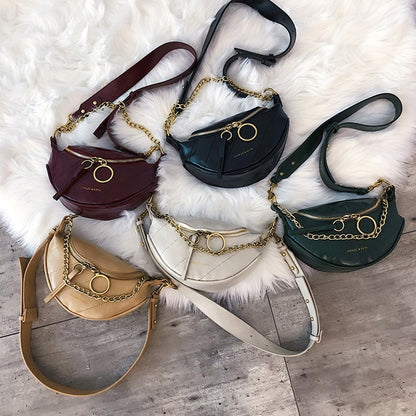 IELGY niche fashion bag chest bag all-match single shoulder messenger bag