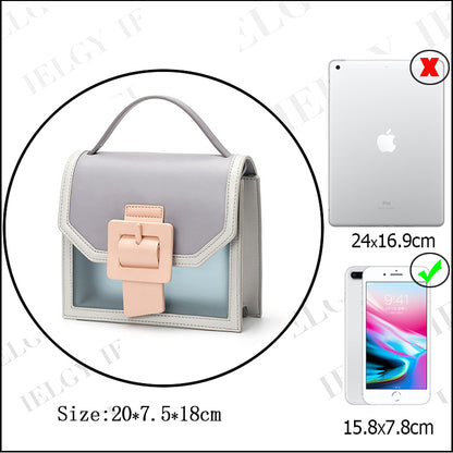 IELGY cross-body summer vitality High-class sense jelly bag fashion western style portable generous button exquisite style contrast color