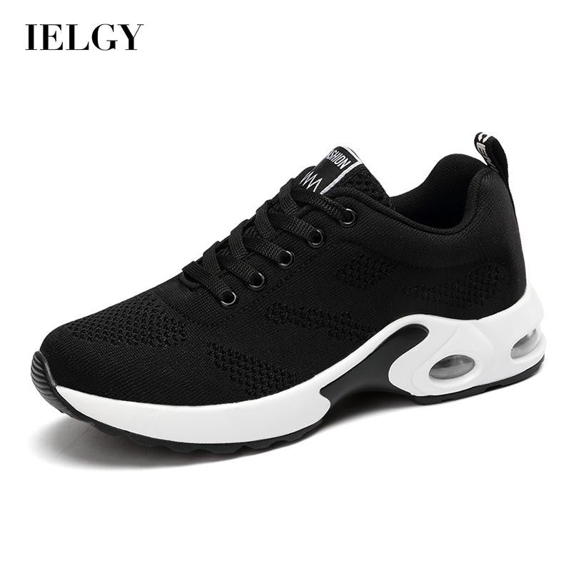 IELGY fashion flying knit women's shoes Korean style versatile and comfortable leisure sports