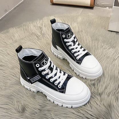 IELGY stitching Martin boots women's motorcycle short tube thick bottom thinner