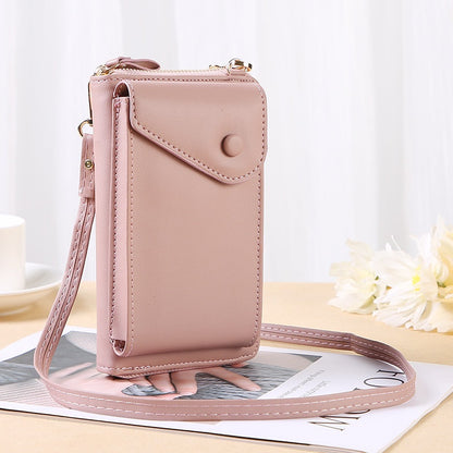 IELGY ladies simple solid color small diagonal bag multi-function mobile phone summer all-match
