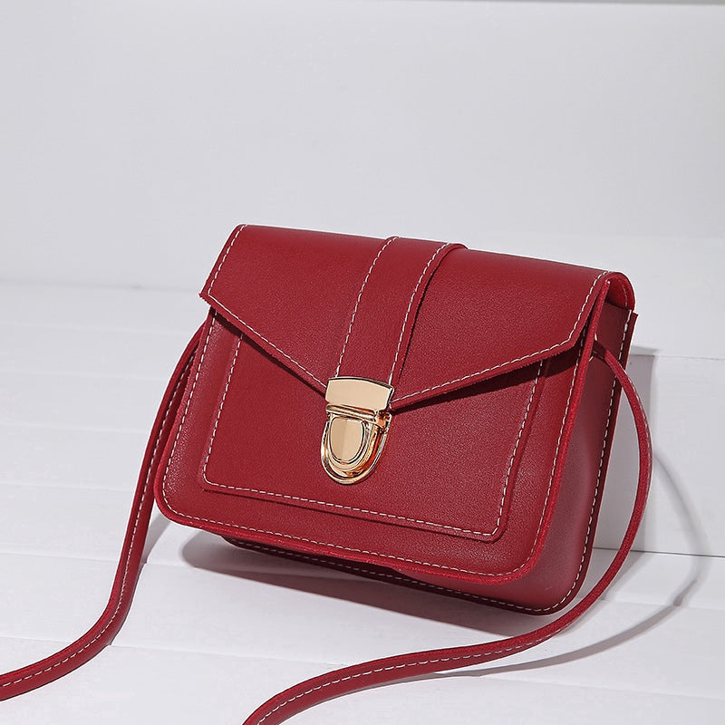 IELGY type lock buckle small square bag slant satchel
