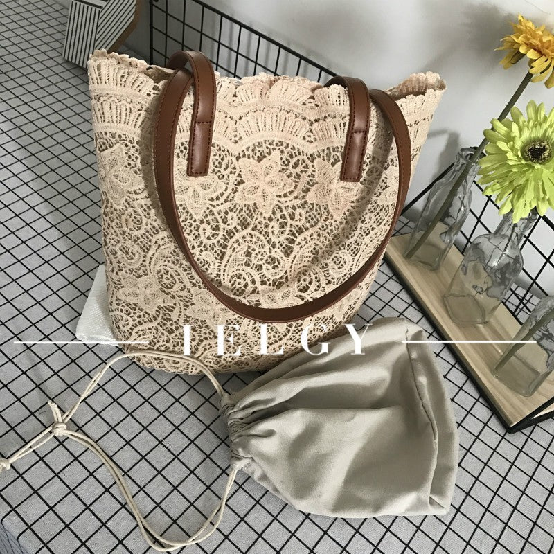 IELGY lace shoulder handbag