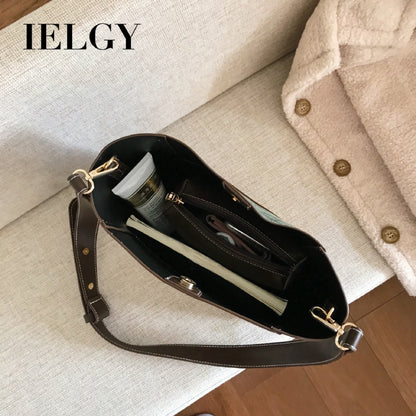 IELGY ins recommended colorblock bucket bag