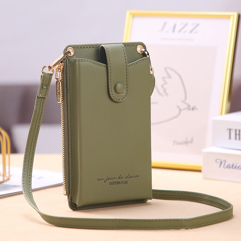 IELGY ladies mobile phone bag Korean style lychee zipper small coin purse