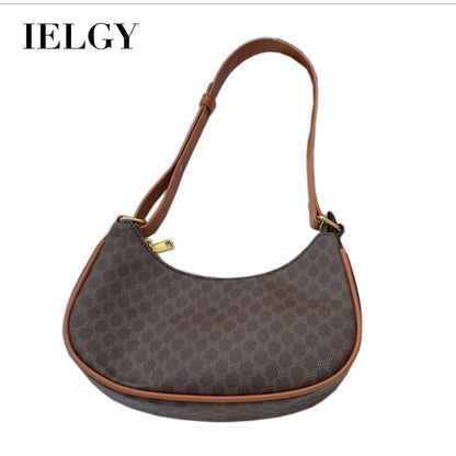 IELGY Retro vintage old flower underarm bag  bag 2021 new niche pea handbag female