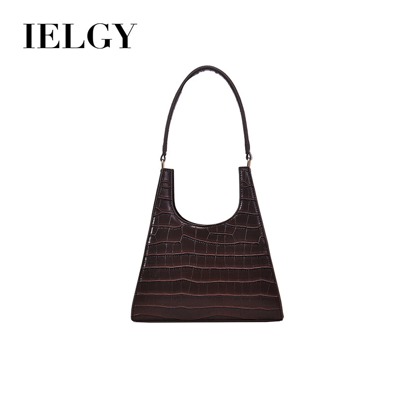 IELGY Vintage crocodile style single shoulder bag