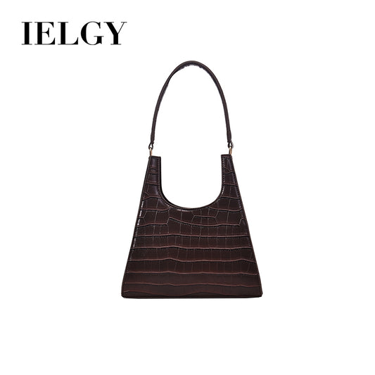 IELGY Vintage crocodile style single shoulder bag