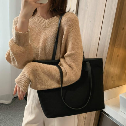 IELGY female bag tide Korean version big bag fashion simple shoulder bag casual handbag tote big bag