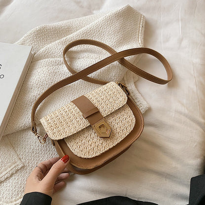 Fashion simple small fresh one shoulder messenger bag Western style saddle bag