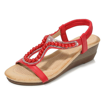 IELGY [Size36-42] sandals diamond simple casual large size women's shoes  Multiple colors available