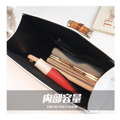 IELGY handbag crocodile small square bag handbag bamboo bag