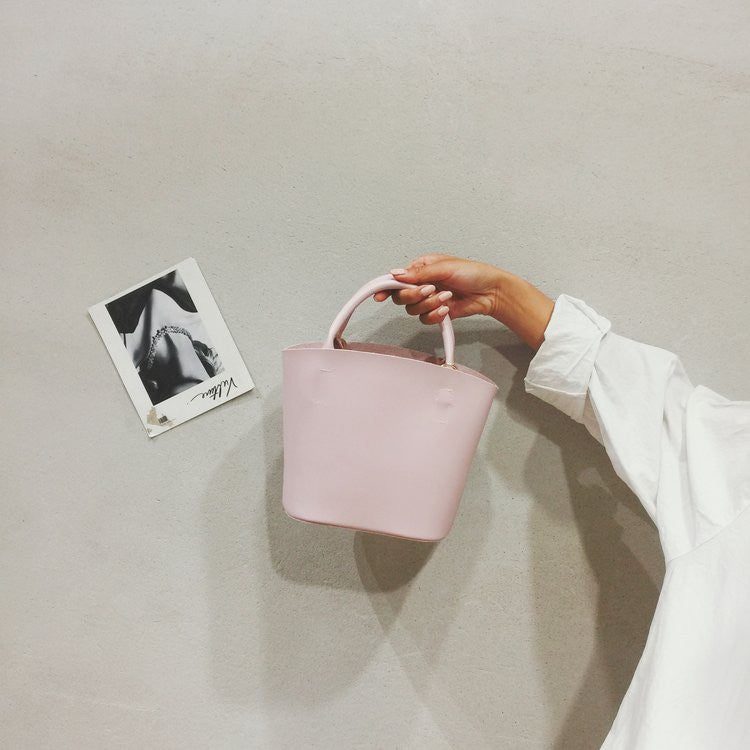 IELGY New yellow bucket bun mother bag diagonal handbag