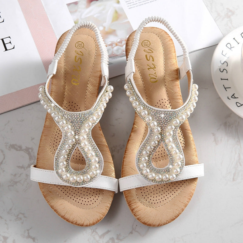 IELGY [Size36-42] sandals diamond simple casual large size women's shoes  Multiple colors available