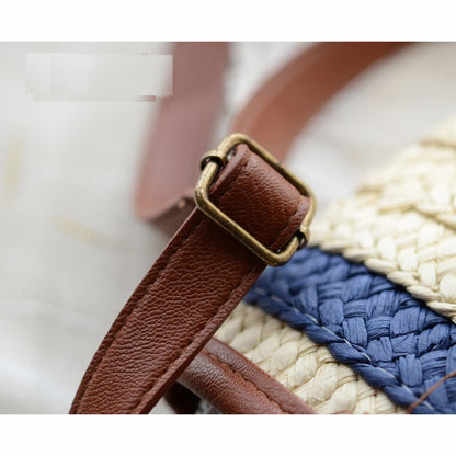 Diagonal shoulder straw bag rattan bag