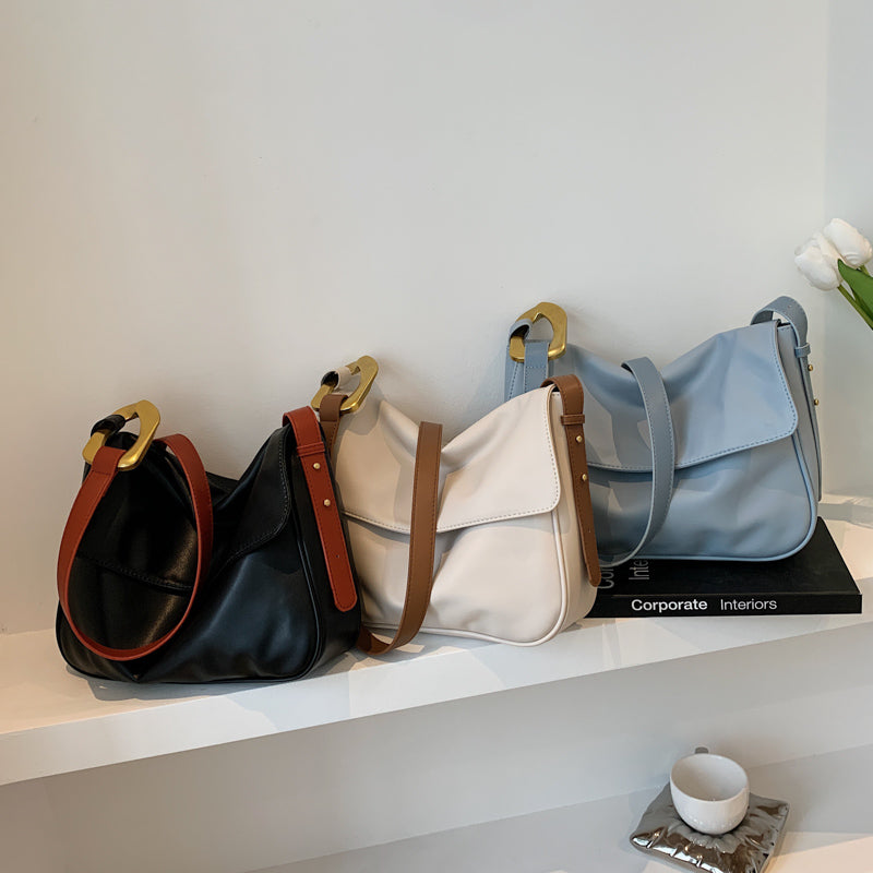 IELGY fashion women's bag super soft big bag simple shoulder bag