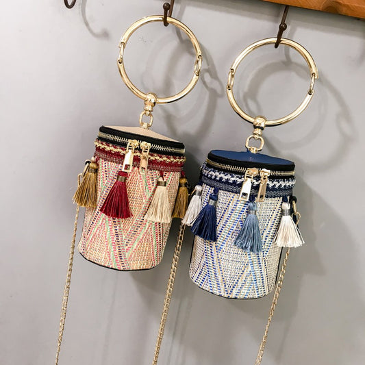 IELGY handbag shoulder bag Fringed woven