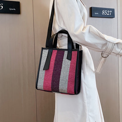 IELGY Canvas bag spring and summer hit color one-shoulder slanted bag carry-on women's bag