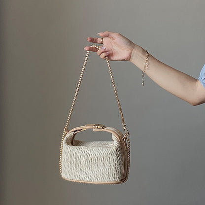 IELGY Straw handbag fashion hand bag female bag tide all-match one-shoulder diagonal bag