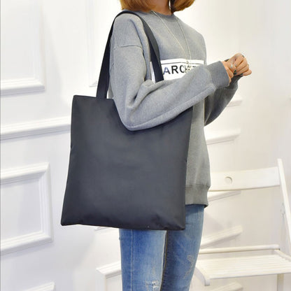 Solid color canvas bag art female shoulder canvas bag