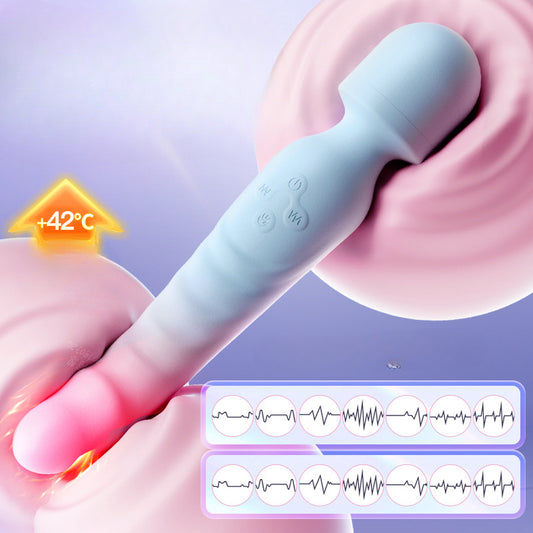 YOUTHAV Vibrating vibrator, vibrating and heating double-headed vibrator, female masturbator, adult sex toys