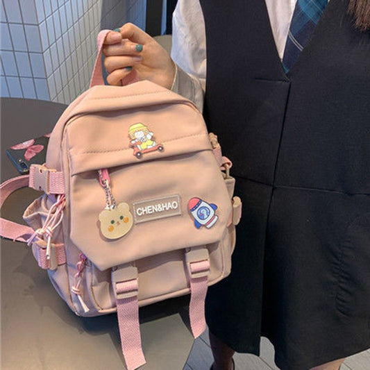 IELGY Mini Backpack Women's Fashion One Shoulder Messenger Bag All-match Multifunctional Small Backpack