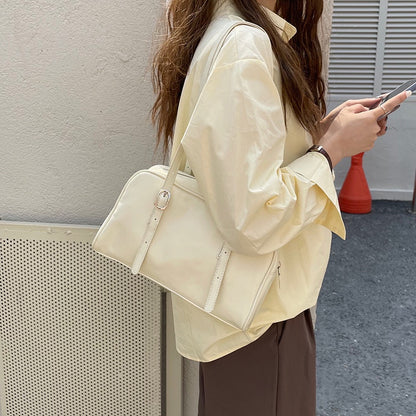 IELGY bag Retro soft leather underarm bag handbag fashionable large-capacity one-shoulder bag